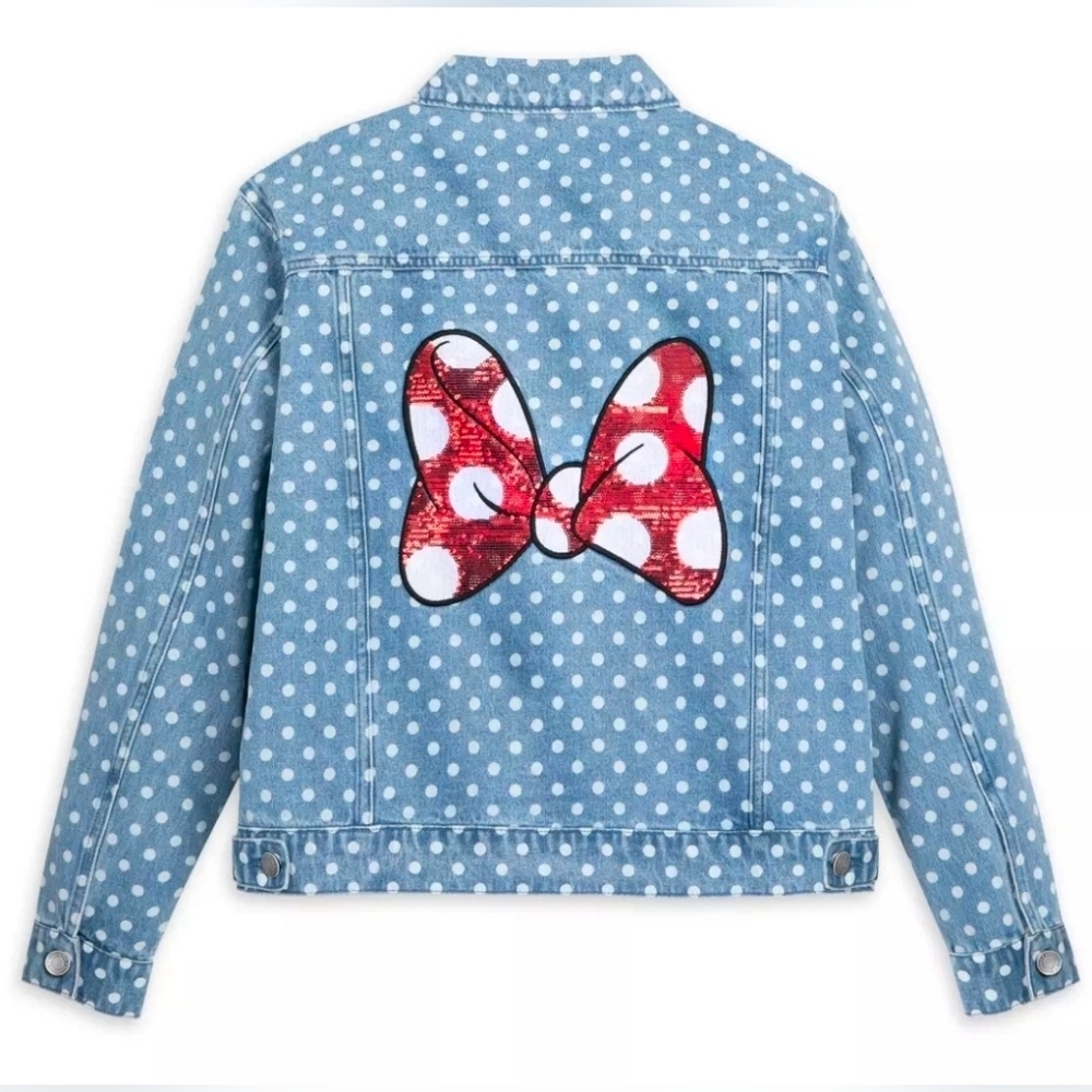 Disney Parks Minnie Mouse Polka Dot Denim Jacket for Women